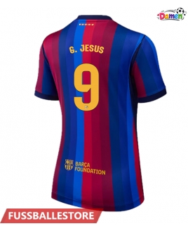 Günstige Barcelona Gabriel Jesus #9 Heimtrikot Damen 2026-27 Kurzarm